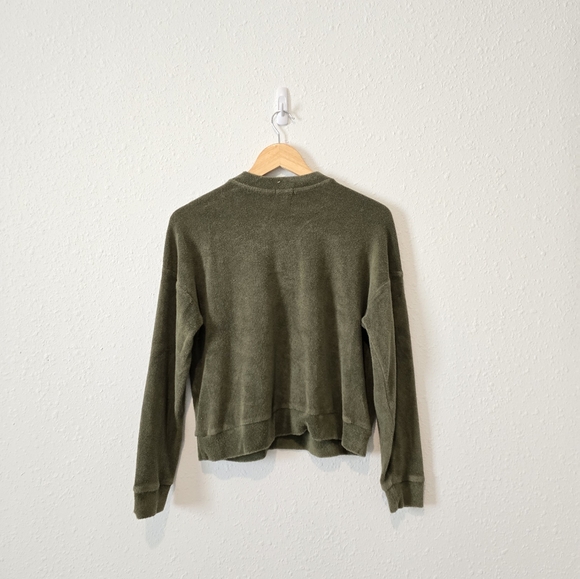 Donni Green Terry Henley Sweater XS - Picture 5 of 7